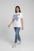 Tricou alb cu stele din blug IT-BL74A