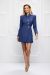 Rochie sacou bleumarin din stofa BBY-R04F
