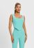 Corset aqua, decolteu patrat si bretele late BBY-CO04A