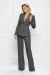 Compleu gri din stofa  sacou si pantaloni evazati BBY-CS05J