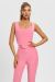 Corset roz, decolteu patrat si bretele late BBY-CO04A