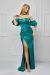 Rochie lunga verde fara bretele BBY-RL18A