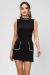 Rochie scurta neagra din jerse BBY-R09A
