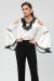 Bluza alba umeri goi si maneci clopot BBY-BL05A