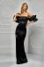 Rochie lunga neagra tip sirena fara bretele BBY-RL19A