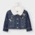 Geaca denim inchis guler blanita bebe fetita 02405 MY-G100Y
