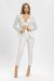 Costum BBY alb din 3 piese cu aplicatii argintii BBY-CS19A