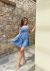 Rochie albastra desen grafic IT-R31A