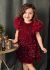 Rochie rosie cu paiete si sclipici ABEL&LULA 5529 AB-R01F