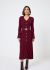 Rochie burgundy lunga in pliuri IT-RL05F